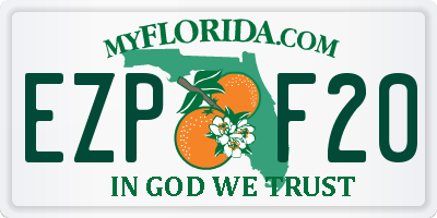 FL license plate EZPF20