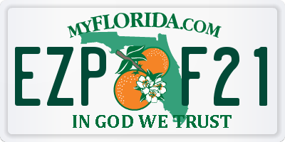 FL license plate EZPF21