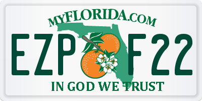 FL license plate EZPF22