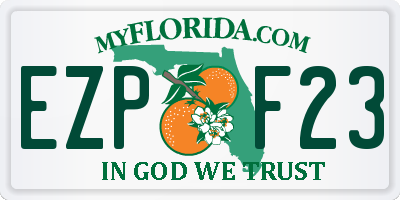 FL license plate EZPF23