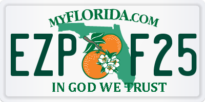 FL license plate EZPF25