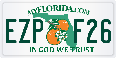 FL license plate EZPF26