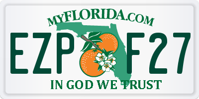 FL license plate EZPF27