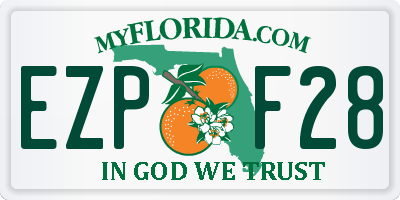 FL license plate EZPF28