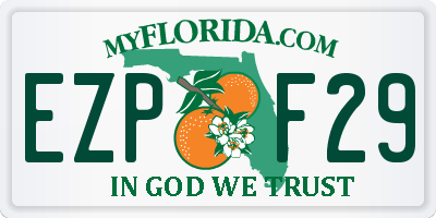 FL license plate EZPF29