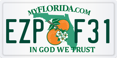 FL license plate EZPF31