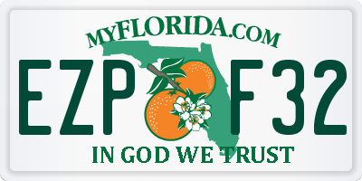 FL license plate EZPF32