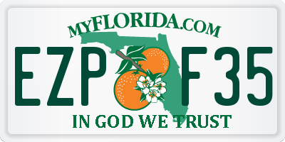 FL license plate EZPF35