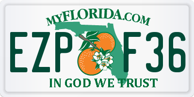 FL license plate EZPF36