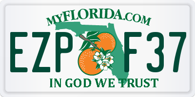 FL license plate EZPF37