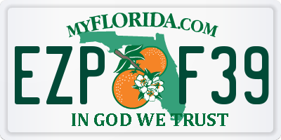 FL license plate EZPF39