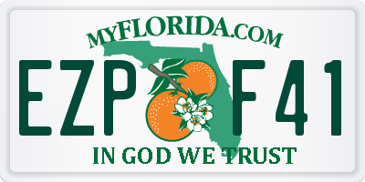 FL license plate EZPF41