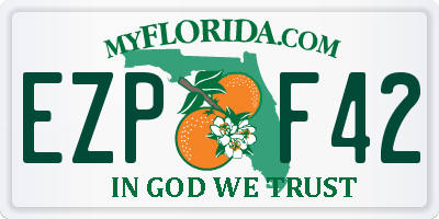 FL license plate EZPF42