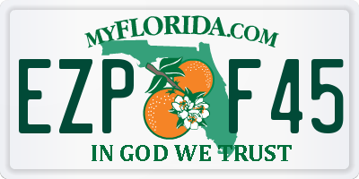 FL license plate EZPF45