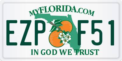 FL license plate EZPF51