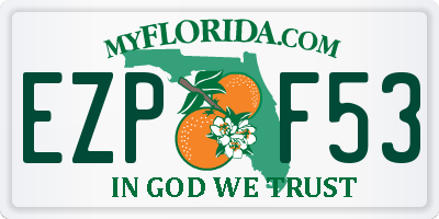 FL license plate EZPF53