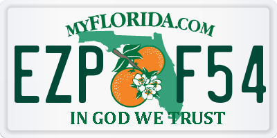 FL license plate EZPF54