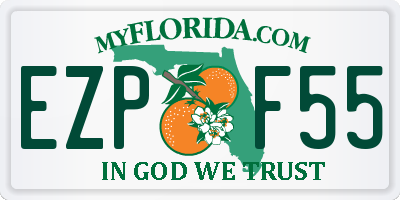 FL license plate EZPF55