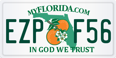 FL license plate EZPF56