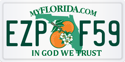 FL license plate EZPF59