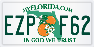 FL license plate EZPF62