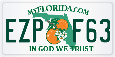 FL license plate EZPF63