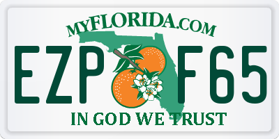 FL license plate EZPF65