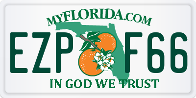 FL license plate EZPF66