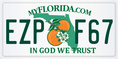 FL license plate EZPF67