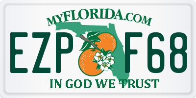 FL license plate EZPF68