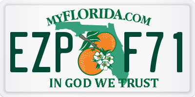 FL license plate EZPF71