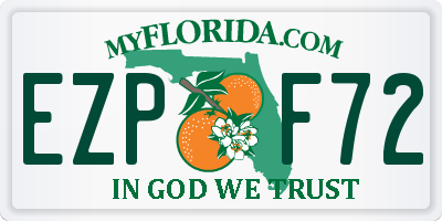 FL license plate EZPF72