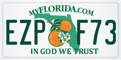 FL license plate EZPF73