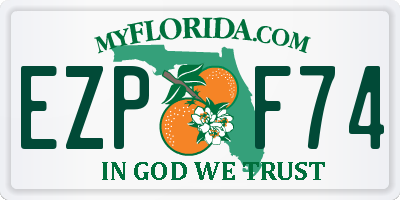 FL license plate EZPF74