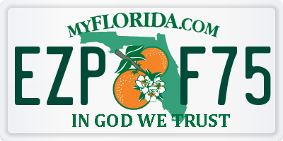 FL license plate EZPF75