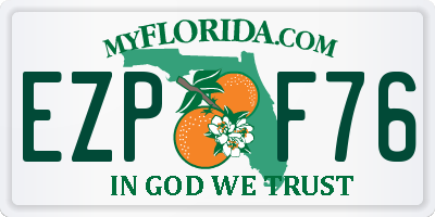 FL license plate EZPF76