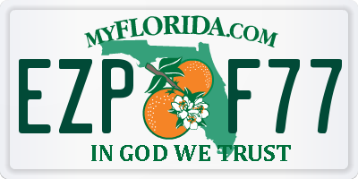 FL license plate EZPF77