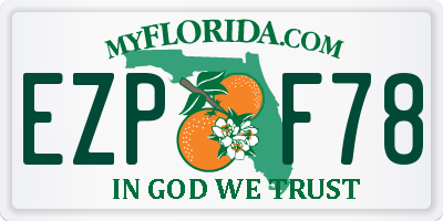 FL license plate EZPF78