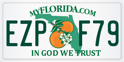 FL license plate EZPF79