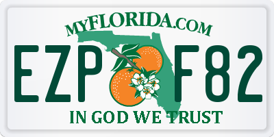 FL license plate EZPF82