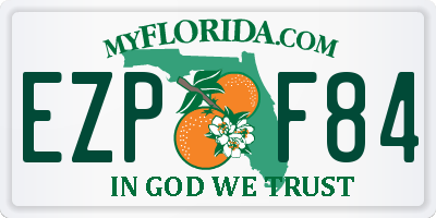 FL license plate EZPF84