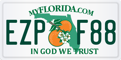 FL license plate EZPF88