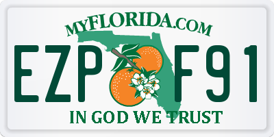 FL license plate EZPF91