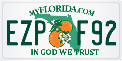 FL license plate EZPF92