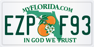 FL license plate EZPF93