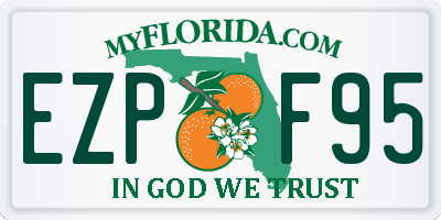 FL license plate EZPF95