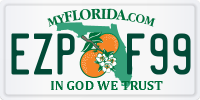 FL license plate EZPF99