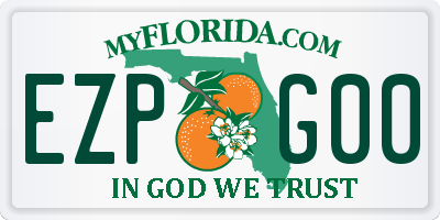 FL license plate EZPG00