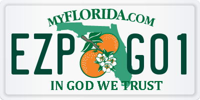 FL license plate EZPG01