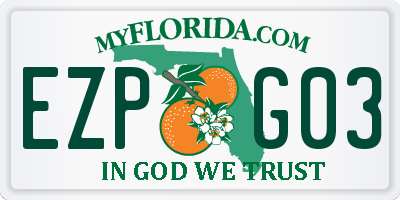 FL license plate EZPG03